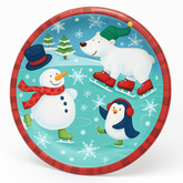Festive Holiday Fun Paper Plates - 6.75" Round